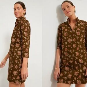 NWT Tuckernuck Brown Floral Corduroy Dress